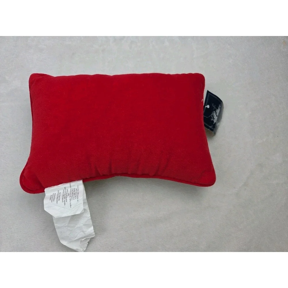 NEW Who Needs Santa Nana Needlepoint Pillow C&F Home Red Velvet Holly Small